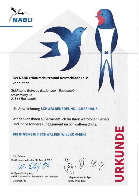 Schwalben willkommen